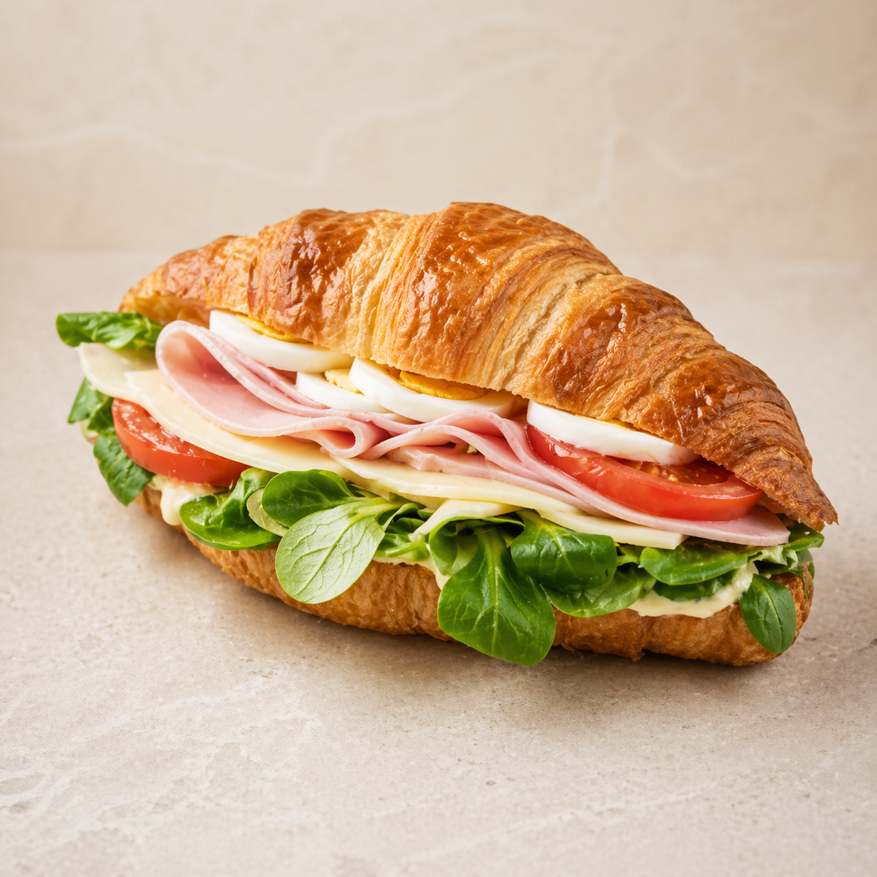 Plnený Croissant - šunka - syr