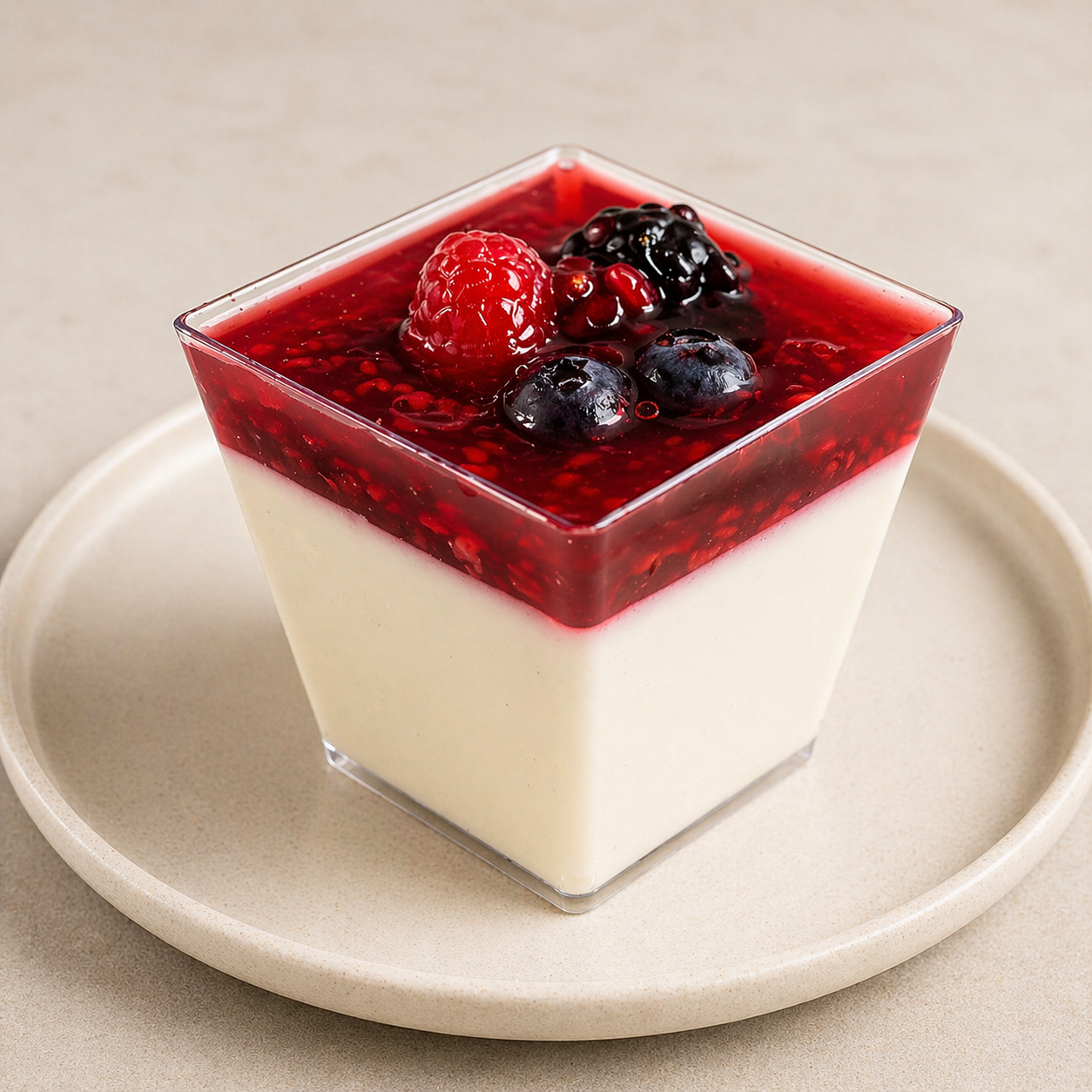 Panna cotta v poháriku
