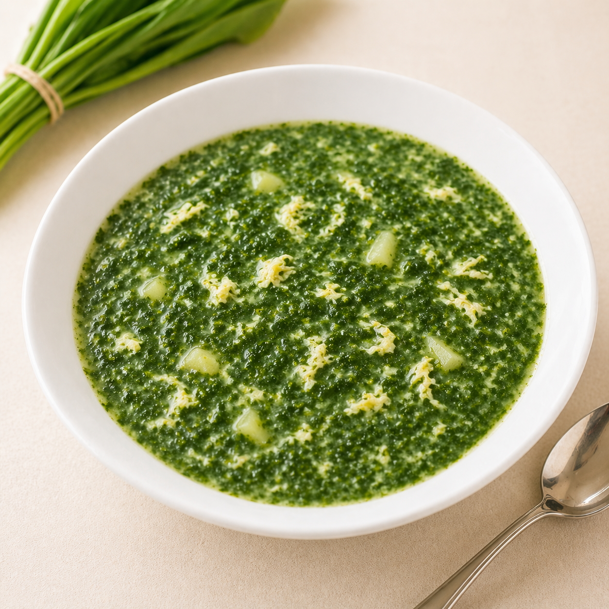 Špenátová s vajíčkom