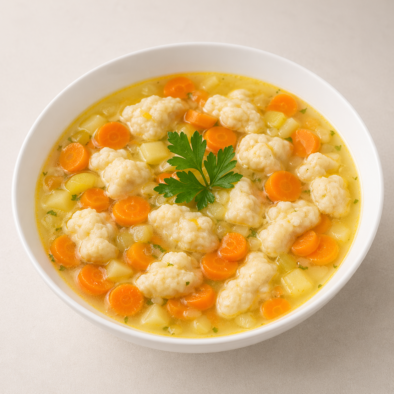 Zeleninová s haluškami